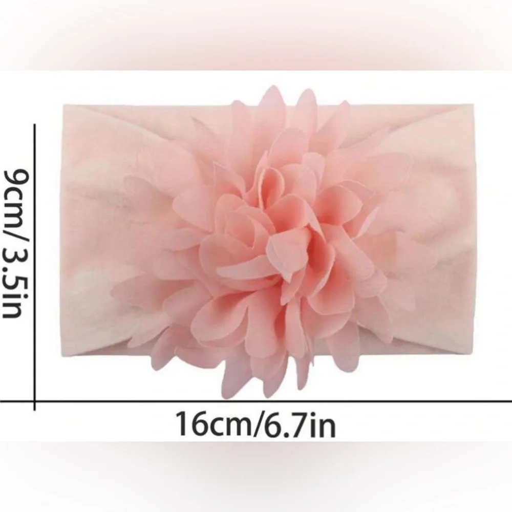9pcs Nylon Chiffon Flower Baby Headbands N‎ WT